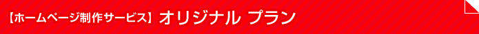 ホームページ制作サービス:オリジナルプラン